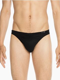 Мужские слипы из хлопка и модала черного цвета HOM RT400205_400004